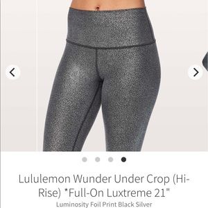 Lululemon Wunder Under crop HR size 10 NWT